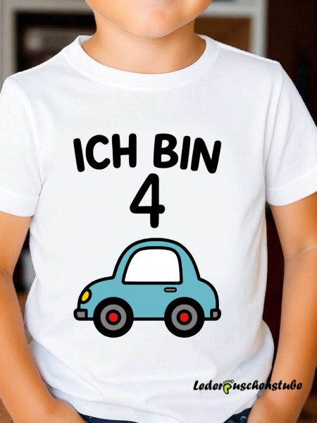 Plotterdatei Auto Geburtstag  auf T-Shirt Beispiel